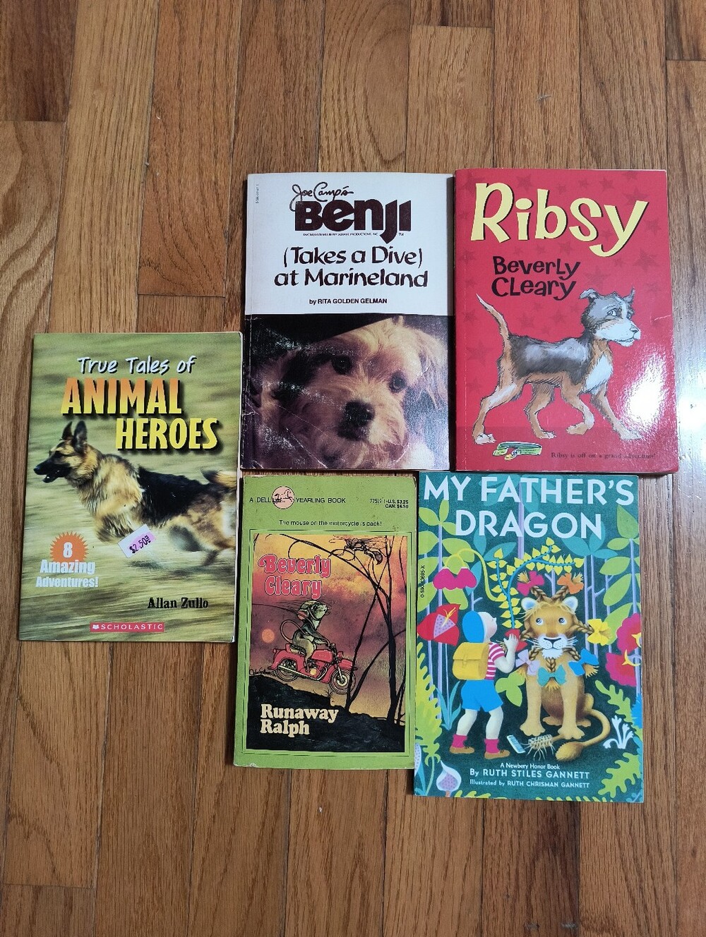 Bundle lot of 5 children's books for an animal lover, animal stories